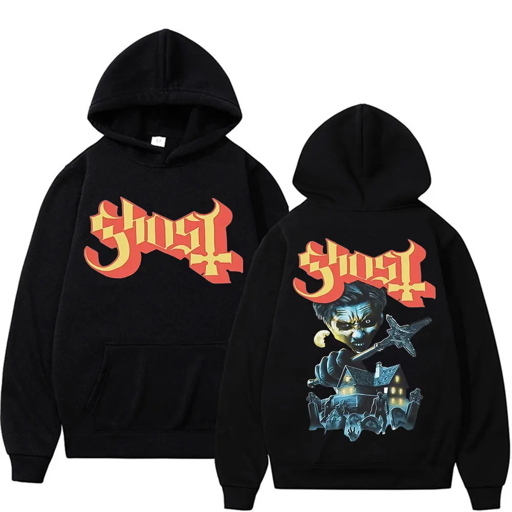 

Рок-группа Ghost Skeletour World Tour 2025, толстовки с рисунком, мужская одежда, винтажная готическая толстовка, толстовка большого размера высокого качества