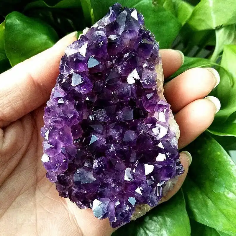 D5 Amethyst Natural Stone Purple Pink Amethysts Crystals Cluster Druzy Geode Mineral Rock Healing Crystal Energy Wand Crafts
