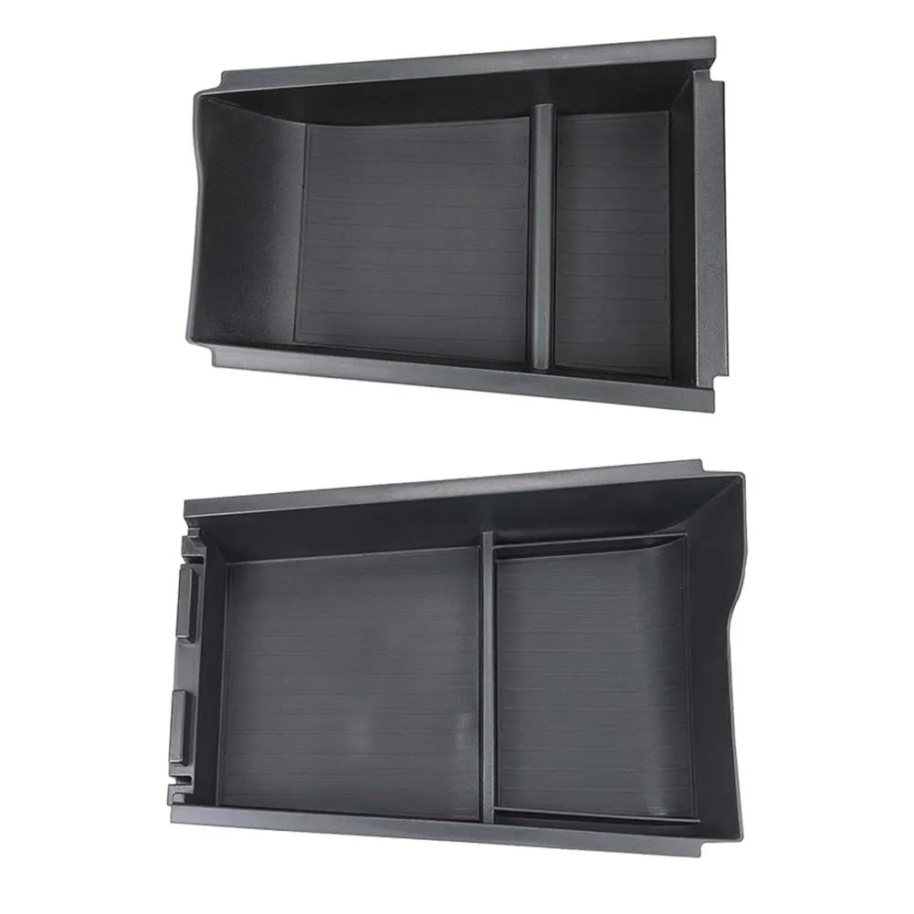 

Tray Storage Box Interior Kit Part 2PCS ABS Accessories Armrest Black Car Console Central Storage Box Practical