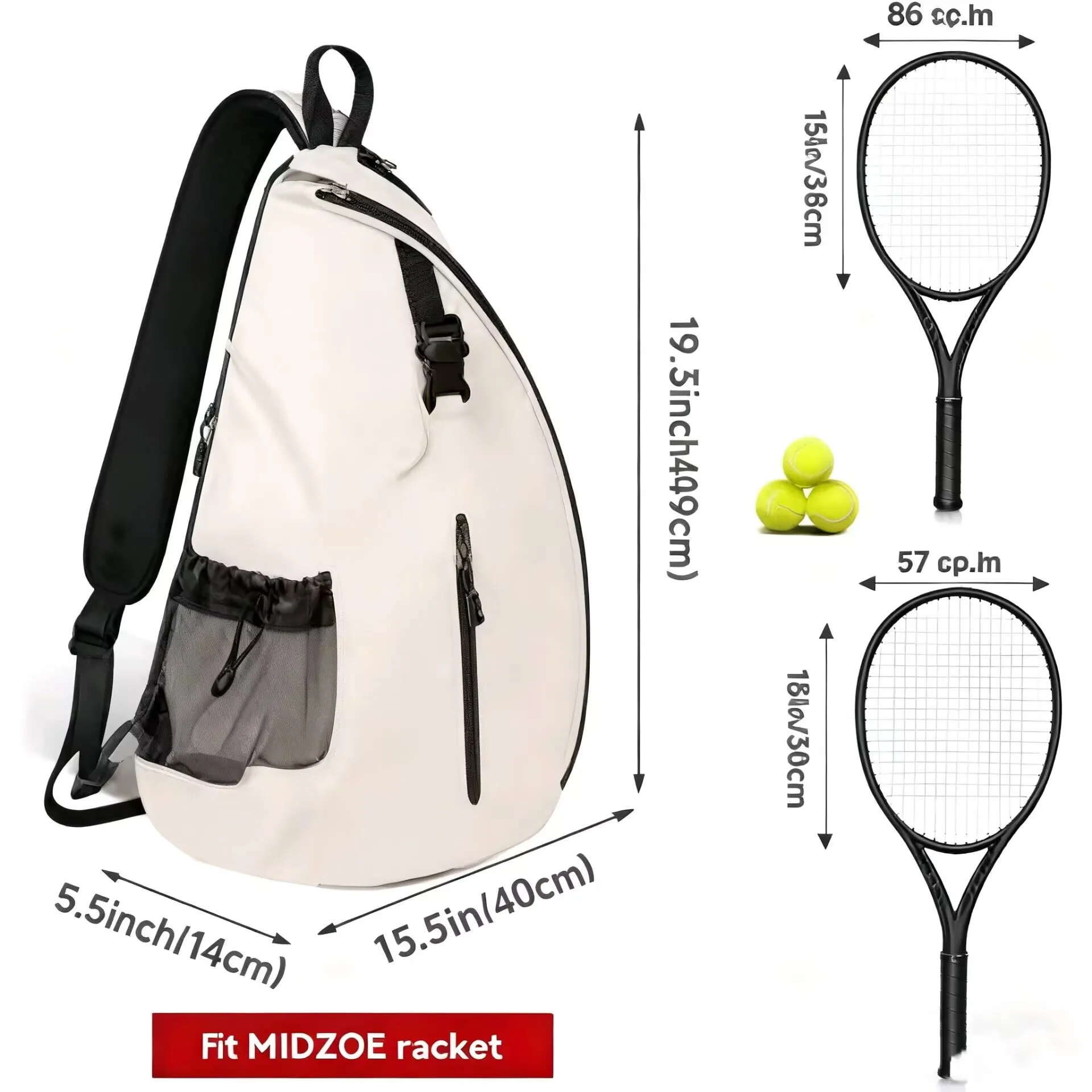 حقيبة رياضية خارجية عالية الجودة أكسفورد تنس الريشة مضرب كرة الريشة حقيبة الكتف حقيبة التنس اختيار الكرة مجداف حقيبة كروسبودي