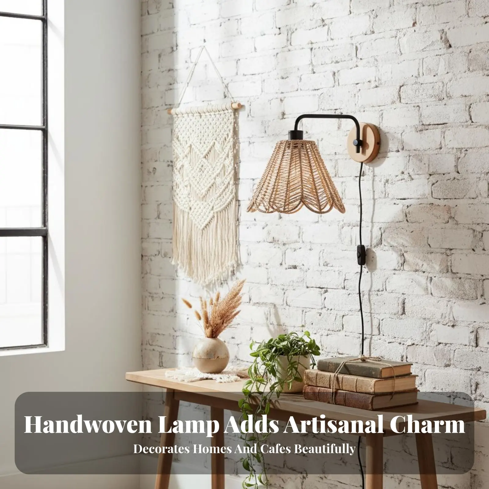 Woven Paper Rope Lampshade Handwoven Woven Lamp Shade Boho Design Brightness Shade Vintage Inspired Natural Fiber Lampshade