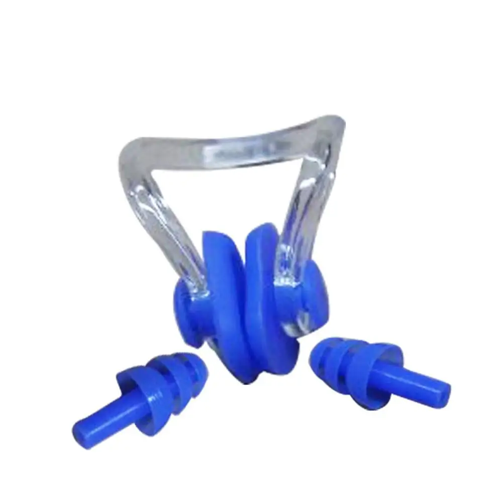 W12 Swimming Earplugs Nose Clip Set Waterproof Silicone Swimming Equipment For Surfing Diving Swimming Swimming Accessories