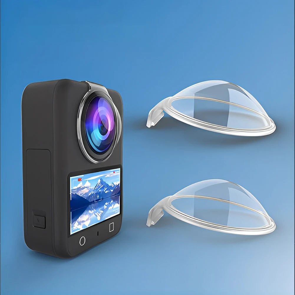 1/2Pair Lens Optical Glass Protector Lens Cap Dust Cover For DJI Osmo 360 Action Camera Lens Guard Wear Resist Plastic Lens Cap