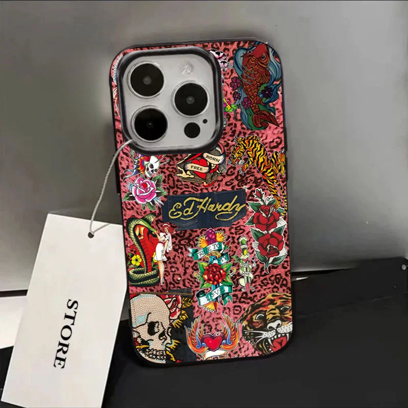 Funda de teléfono con estampado de leopardo, diseño de tigre, serpiente y calavera, para iPhone 16 15 14 13 12 11 Pro Max X XS XR XSMax 7 8 Plus 16e, funda suave