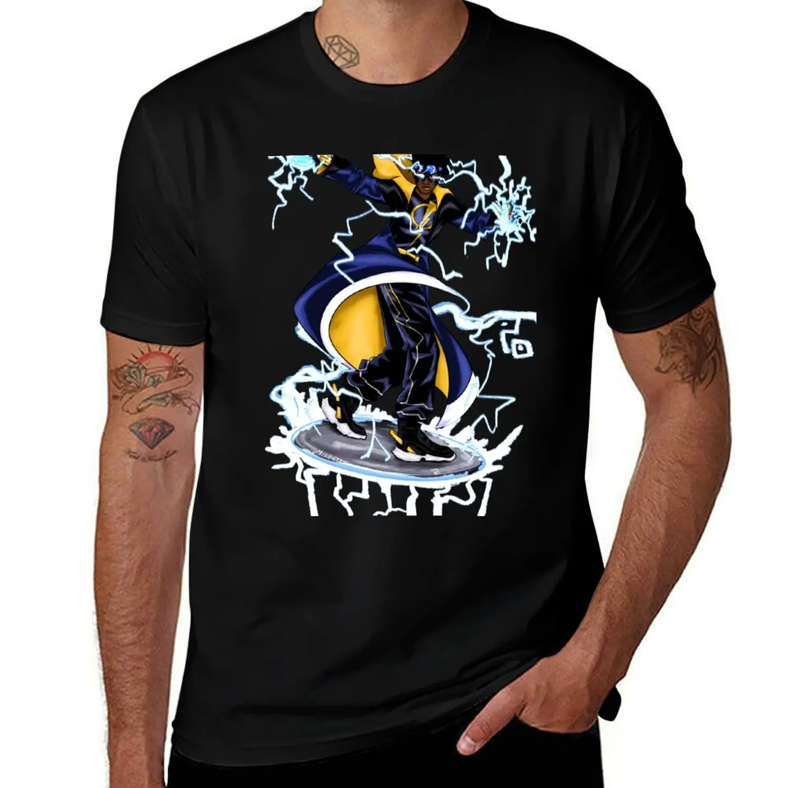 Black Lightning Project: Static T-Shirt Plus Size Everyday Tee Shirt T-Shirt