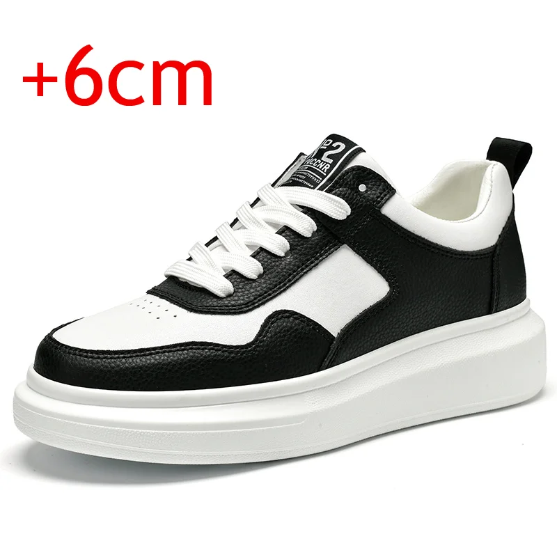 2025 Brand Luxury Elevator Shoes Men Sneakers Height Increasing Shoes Invisible 6CM Heighten Sports Man Taller Lift White Shoes