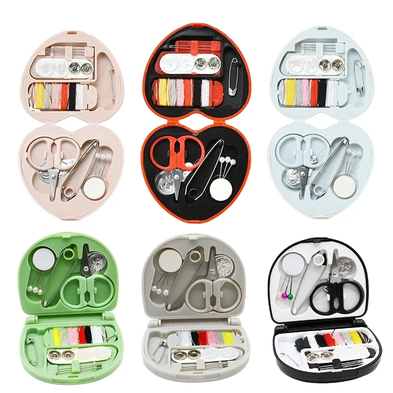 1Box Portable Mini Travel Household Sewing Box Set Sewing Kit Storage Bags Sundries Organizer Home Tools Sewing Accessories