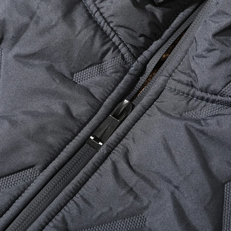 Jaket Pria Berlapis Bulu dengan Kap dan Tahan Air, Bermotif Tekstur: Pakaian Luar Kasual yang Hangat