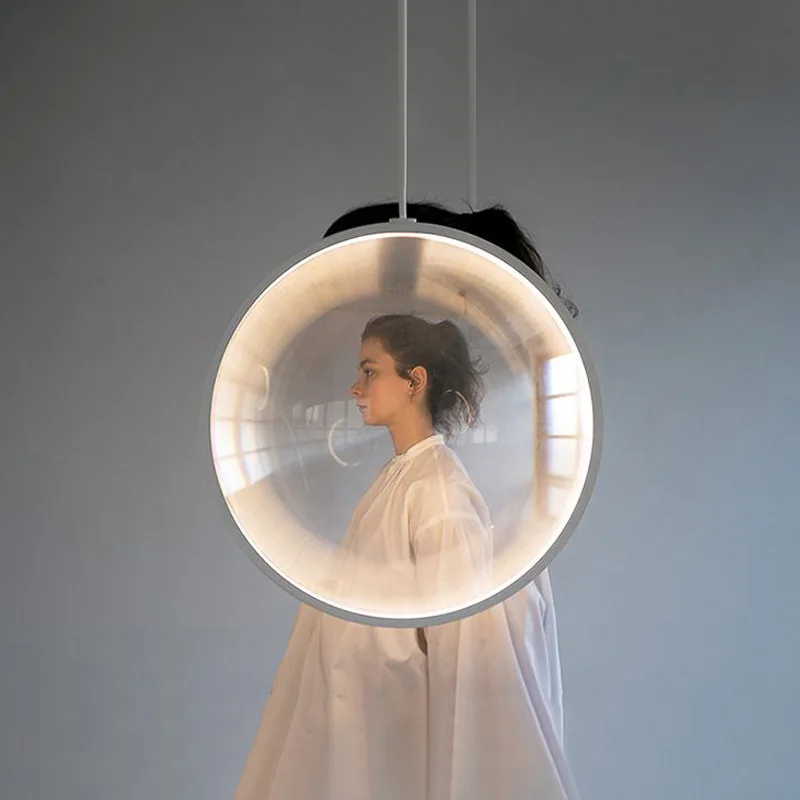 

Nordic Creative Chandelier in A Restaurant, Bedroom, Bedside Display Window Glass, Magical Convex Mirror Chandelier