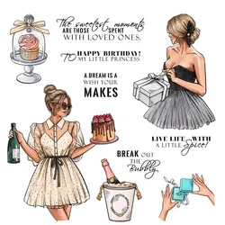 Mangocraft Happy Birthday To Women Clear Stamp DIY Scrapbooking Supplies Silicone Stamp For Card Making Albums Crafts Decor