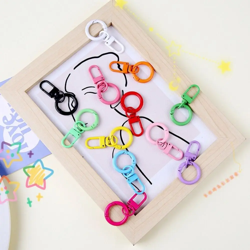 Candy Color Spring Clasp for Keyring Connecting Ring Jewelry Making DIY Jewelry Buckle Connector Ornament Colorful