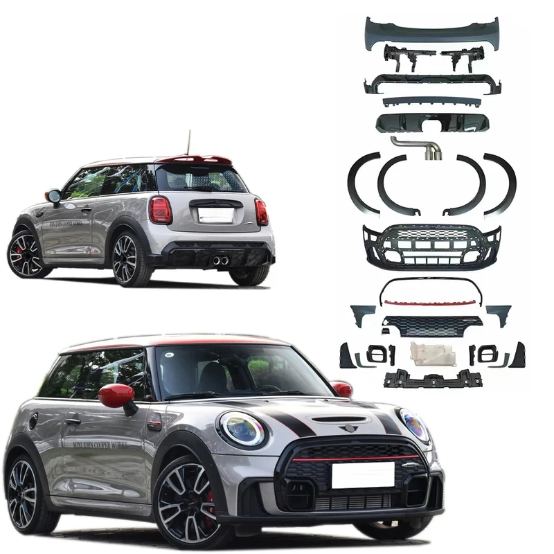 

Комплект кузова для MINI F56 F57 F58 2014 2015 2016 2017 2018 2019 2020 Обновление до 2021 JWC стиль передний + задний бампер + решетка