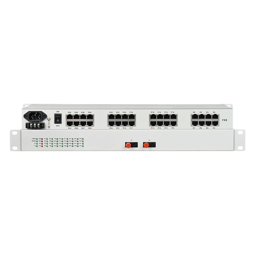 voice fiber mux 30 channel telephone FXO/FXS over fiber optic for PSTN