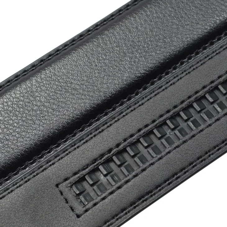 ‌ Cinto de couro genuíno masculino com alça ajustável de 3,5 cm de largura - cinto de moda de camada dupla para tamanho grande - sem fivela cintura de designer
