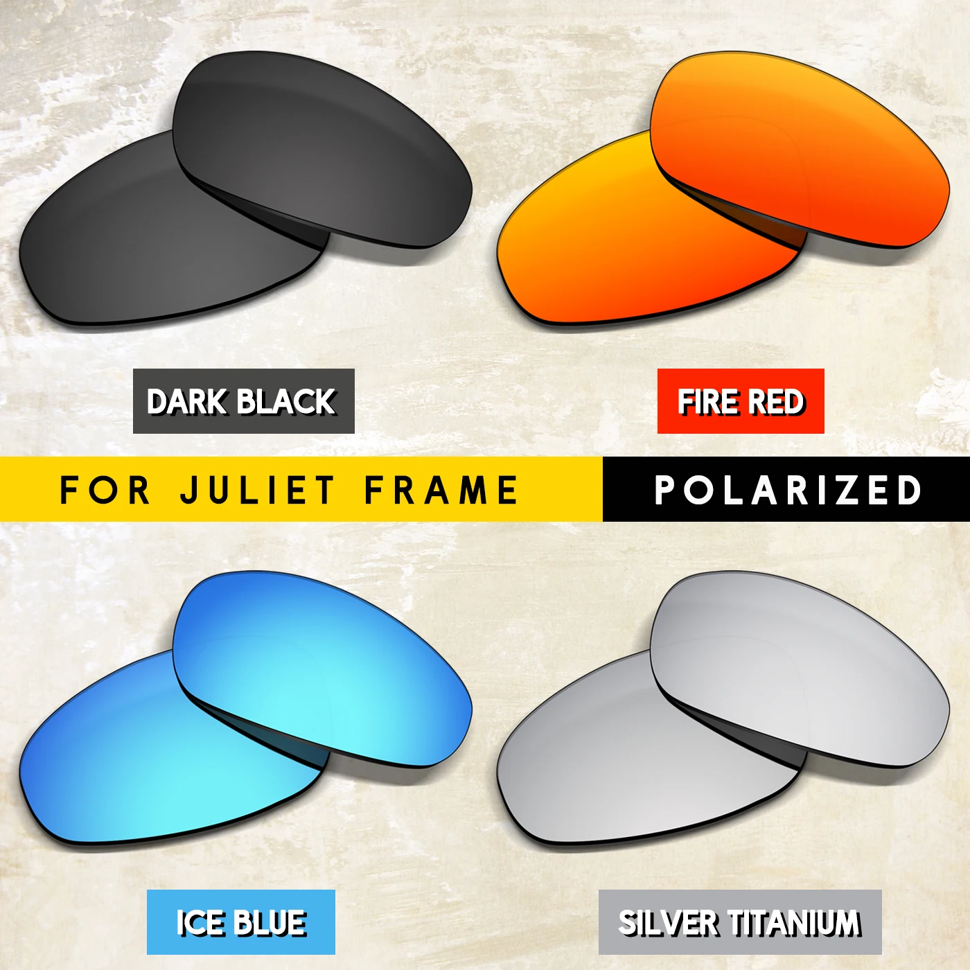 Adatto per la sostituzione delle lenti con montatura Oakley Juliet per occhiali da sole Oakley Juliet