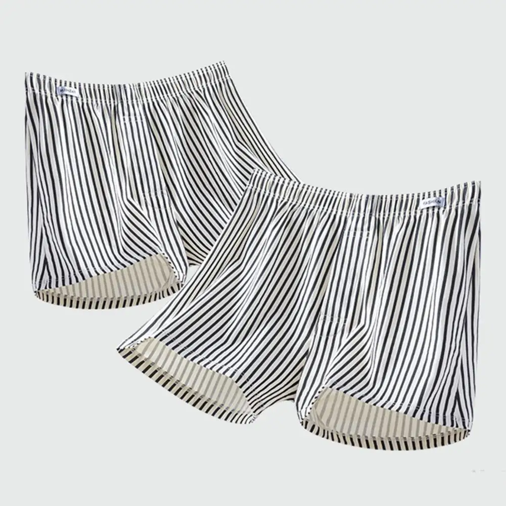 

Дышащее Мужское нижнее белье, мягкие дышащие мужские трусы-боксеры в полоску, удобное хлопковое нижнее белье с резинкой для универсального