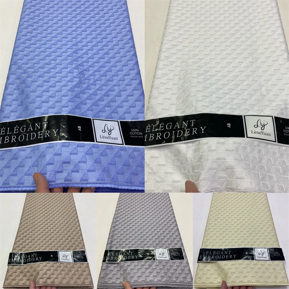 2024 Dubai Atiku Material 100% Cotton Top Quality Soft African Atiku Fabric Swiss Voile Cotton for Men and Women Cloth 5 Yards