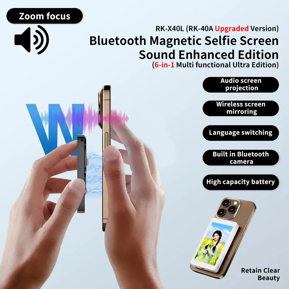 iphone-android対応-ワイヤレススクリーンミラーリングアダプター、オーディオ同期と自撮りモード搭載、ライブストリーミング-ゲーム用プラグアンドプレイ