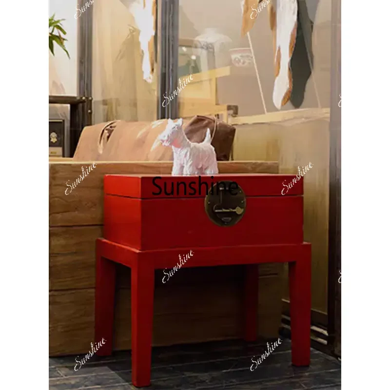 Chinese style old modern simple corner sofa side cabinet