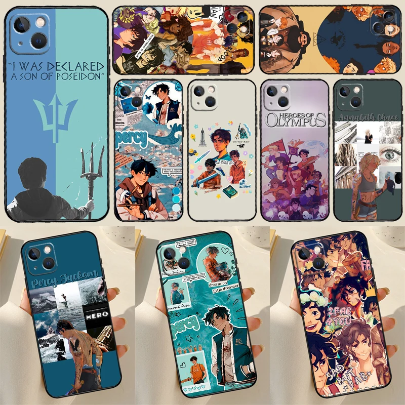 Cartoon Movie P-Percy Jackson Case For iPhone 11 12 13 14 15 Pro Max Mini XS Max XR X 7 8 Plus SE 2020 Back Cover Phone Case