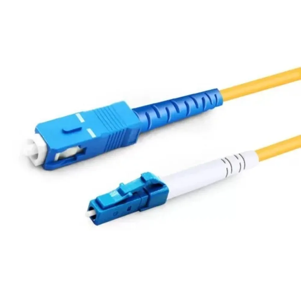 Simplex OS2 Single Mode Fiber Patch Cord LC UPC to SC UPC LSZH 2.0mm Optical Cable For FTTH Network Switch