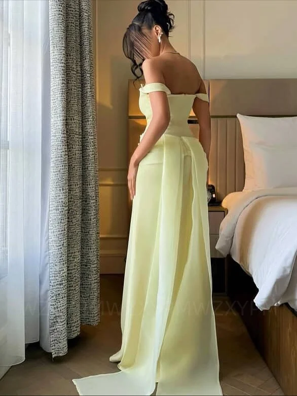 Abito per occasioni speciali personalizzato Ypmwzx Guaina con spalle scoperte Lunghezza pavimento Abito Quinceanera robe soiree فستان