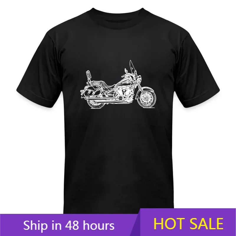 

2025 Kawasakis Vulcan 900 Classic LT Motorbike Fan T-shirt Casual T Shirt Graphic Summer Short Sleeves 100% Cotton S-3XL