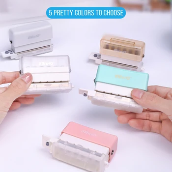 KW-triO 6 홀 종이 펀치, 휴대용 미니 펀처 지지대, A4 A5 B5 노트북용 다중 20/26/30 홀 펀칭, 5.5mm 조리개