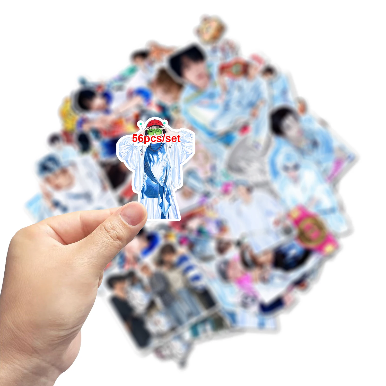 50Pcs Collectible KPOP Cartoon Waterproof Stickers Cute Star Decals Multi-purpose Decor Stickers Gift