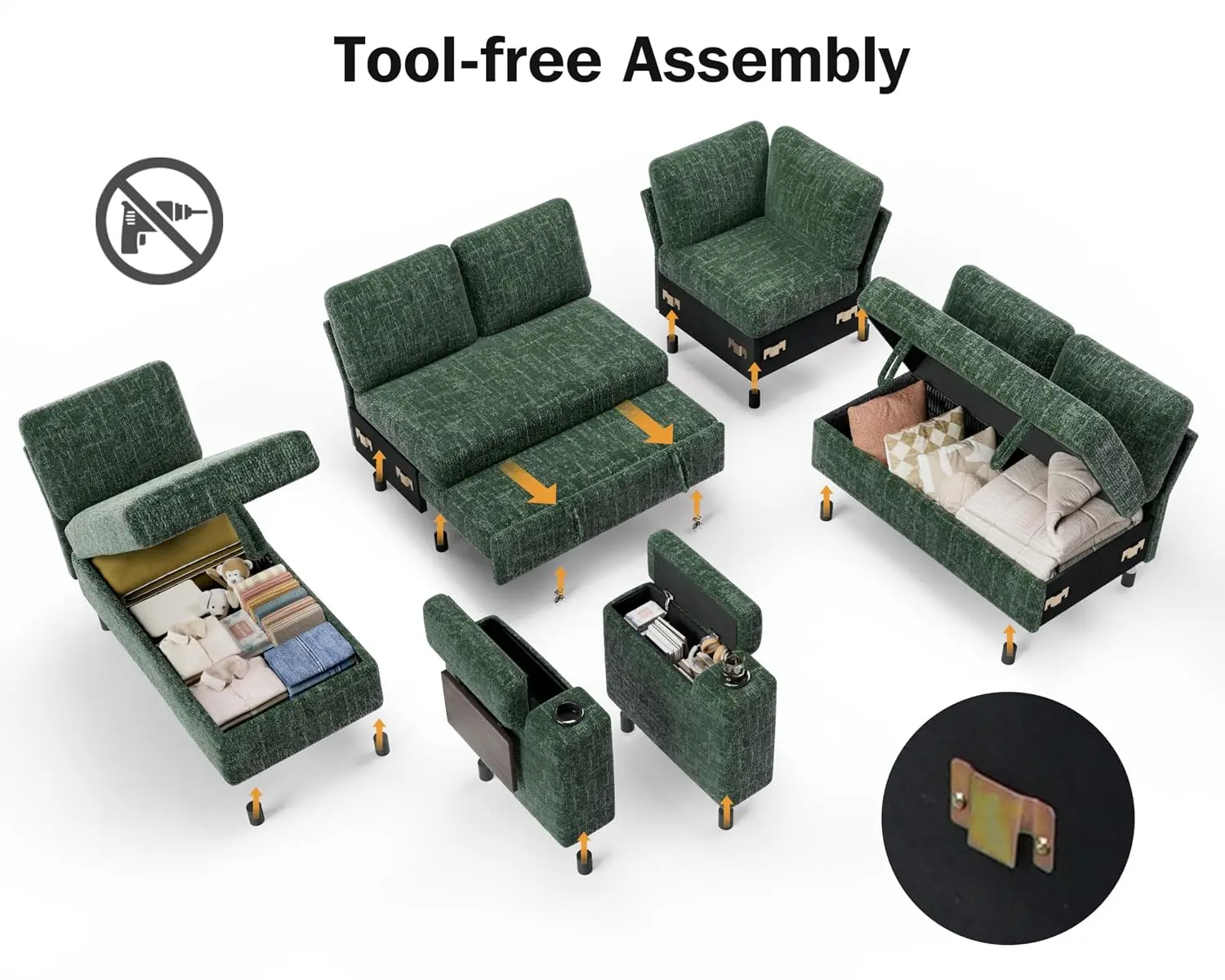Thumbnail 4 - #40 Best Rated Modern Fabric Sofas to Buy in 2026