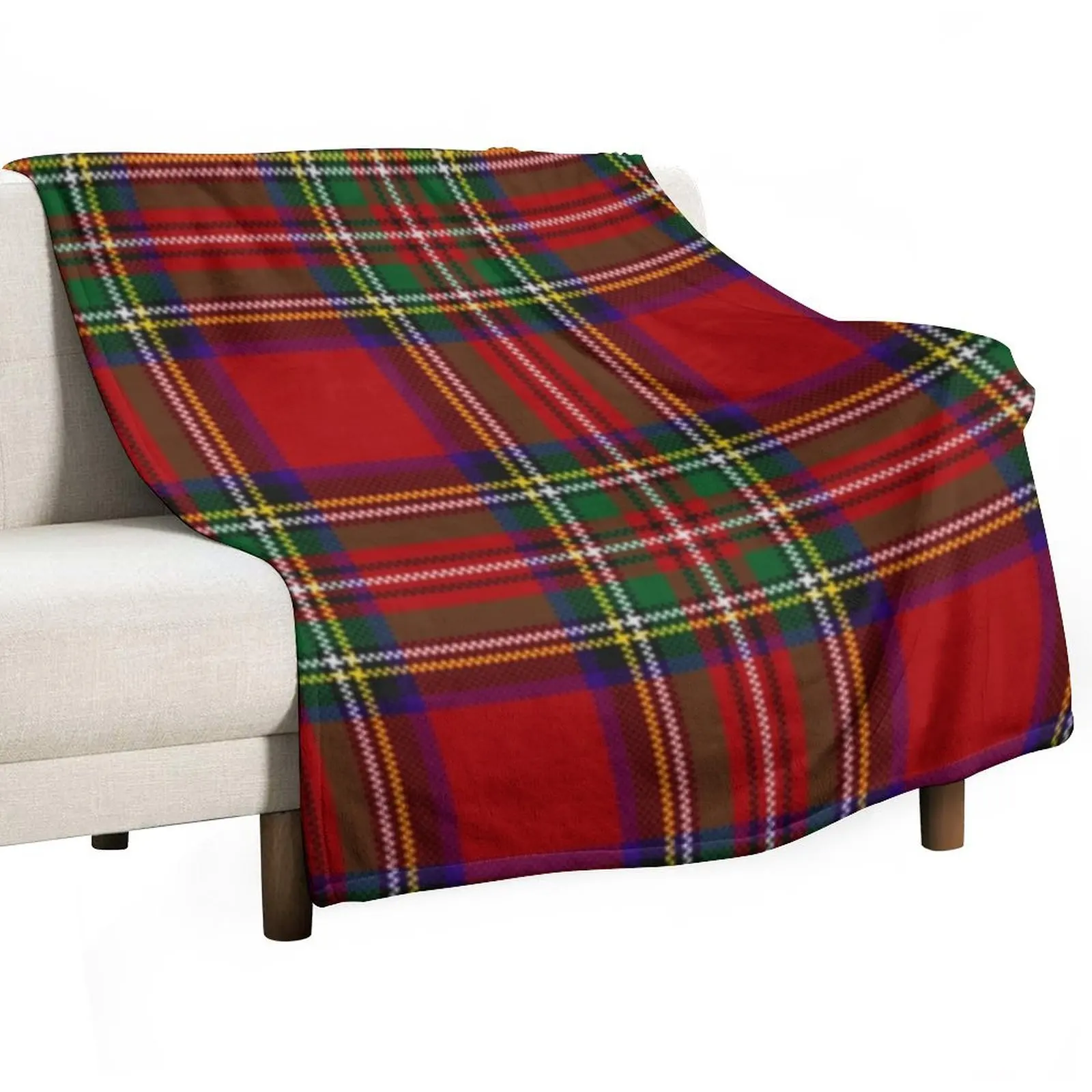 

Tartan Throw Blanket Foldable Soft Warm Blanket for Outdoor Use