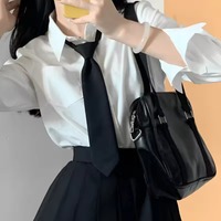 Unisex Ties Retro Silky Narrow Neck Tie Slim Smooth Women's Bow Tie Korean Style Simple Elegant All-match Trendy Students Tie