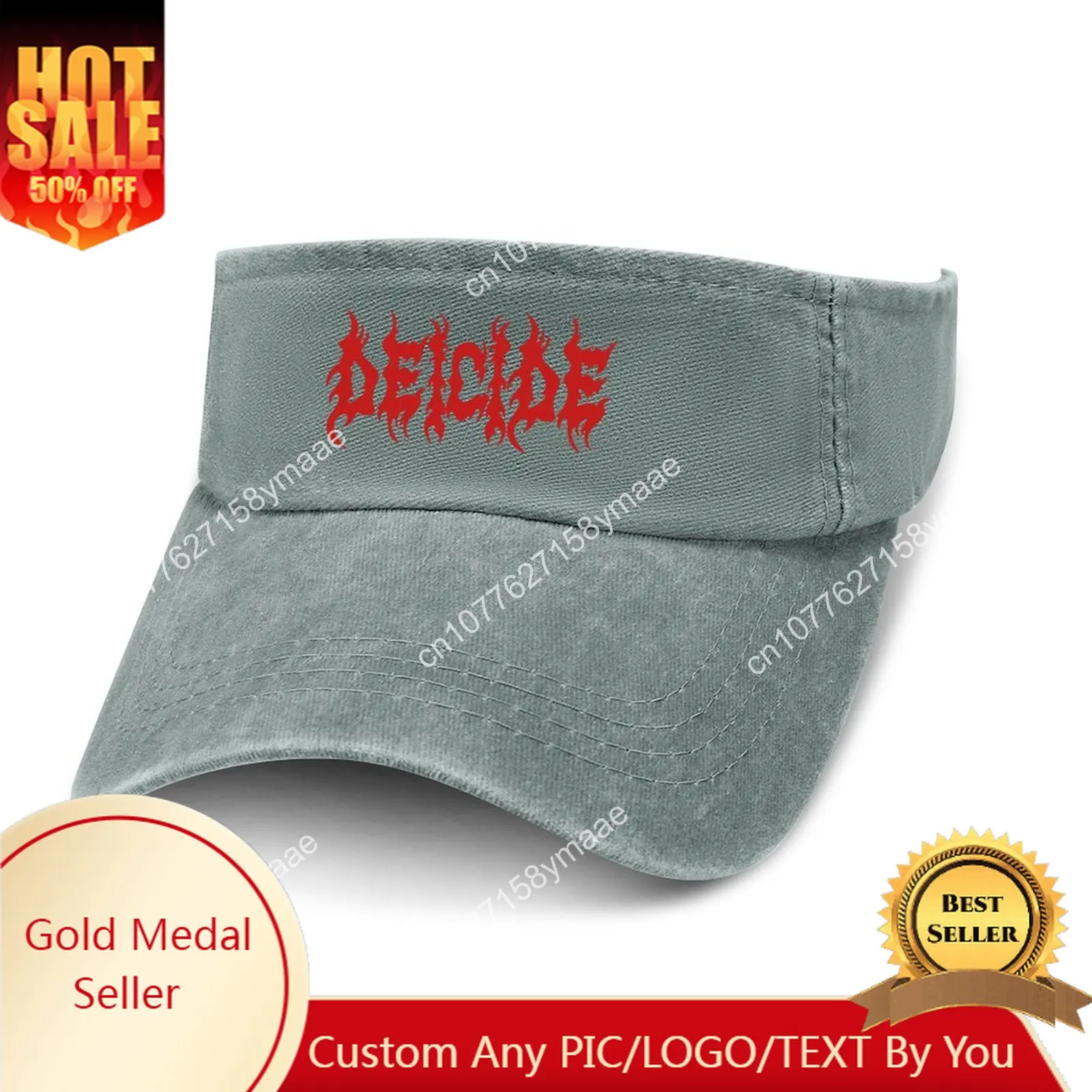 

Deicide Band Sun Visor Leaky Top Cowboy Hats Mens Womens Customize Cap Sports Baseball Tennis Golf Caps Empty Open Top Hat