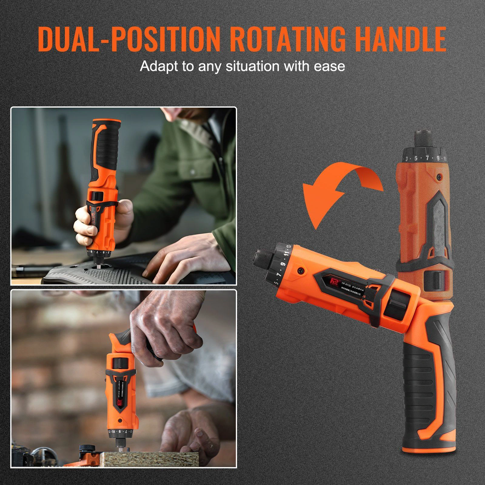 3.6V/7.2V Cordless Screwdriver 7Nm Electric Screwdriver Rechargeable Set with 83 Accessory Kit and Charging Cable LED Light
