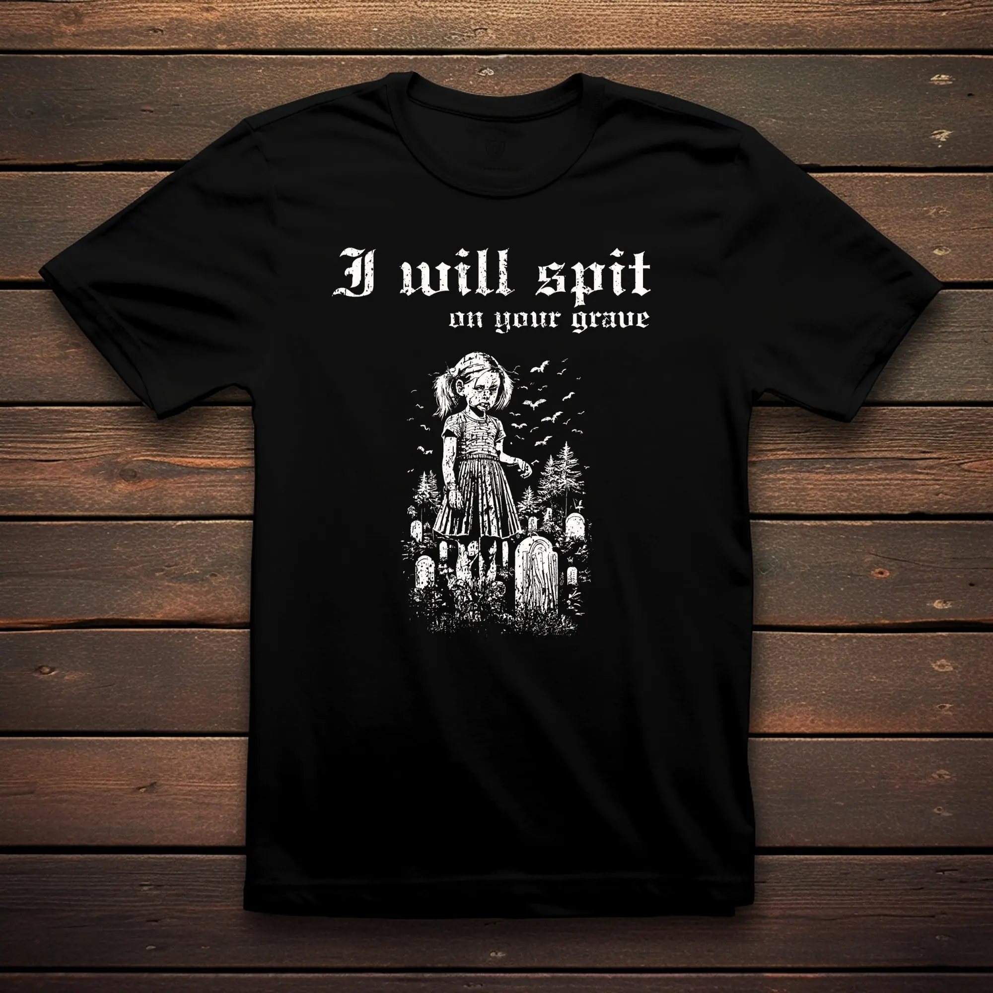 Я наплюшу на вашу гравировку, футболка, анархист, левый Бери, враги, Морбид, готический гот