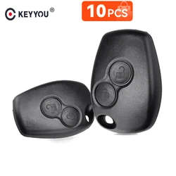 KEYYOU 10 pz/lotto senza lama 2 pulsanti Remote Car Key Shell Fob Cover Case per Renault Dacia Modus Clio 3 Twingo Kangoo 2