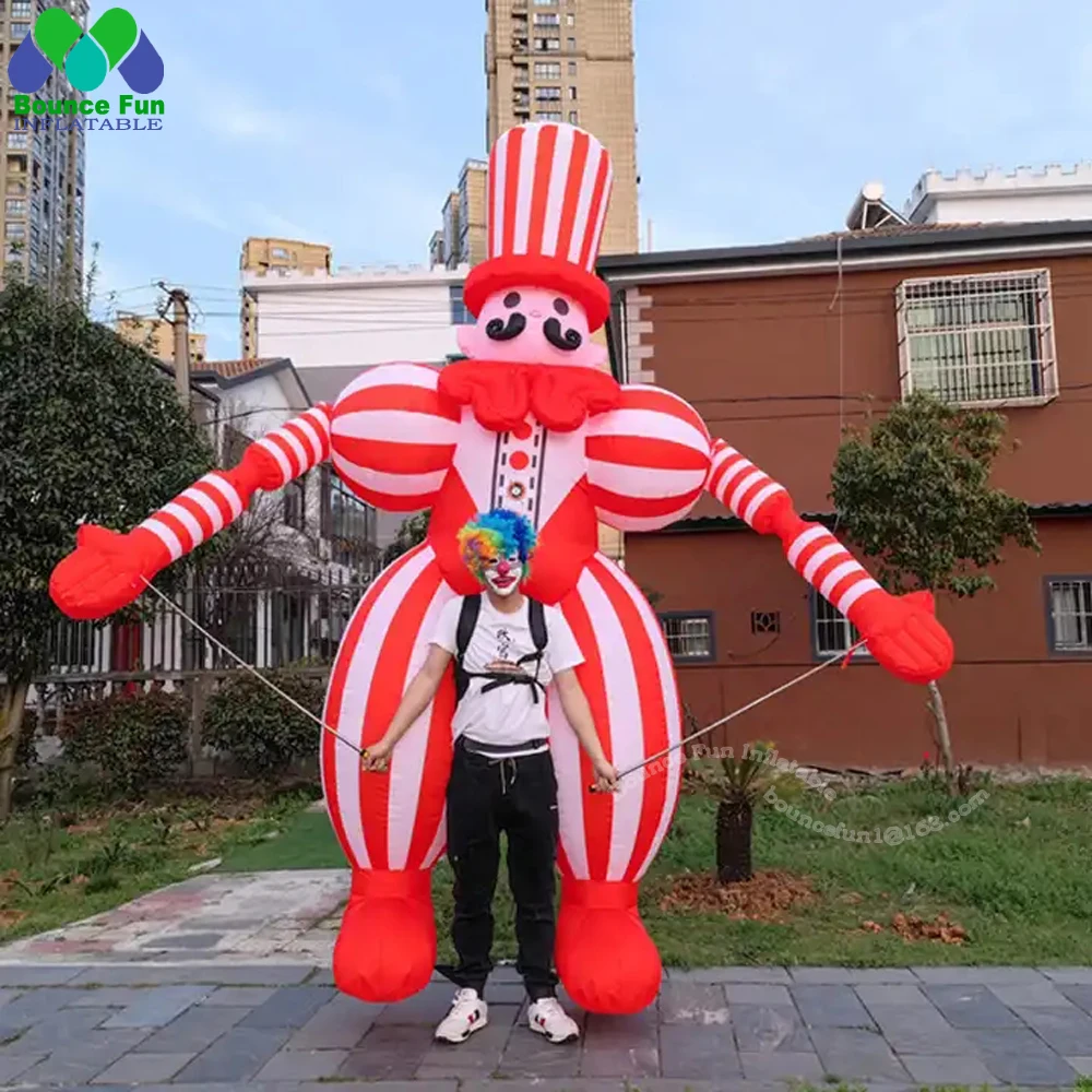 3.5m Large Inflatable Clown Costume Adults Walking Joker Cartoon Puppet Circus Props Performance Costume For Carnival Parade