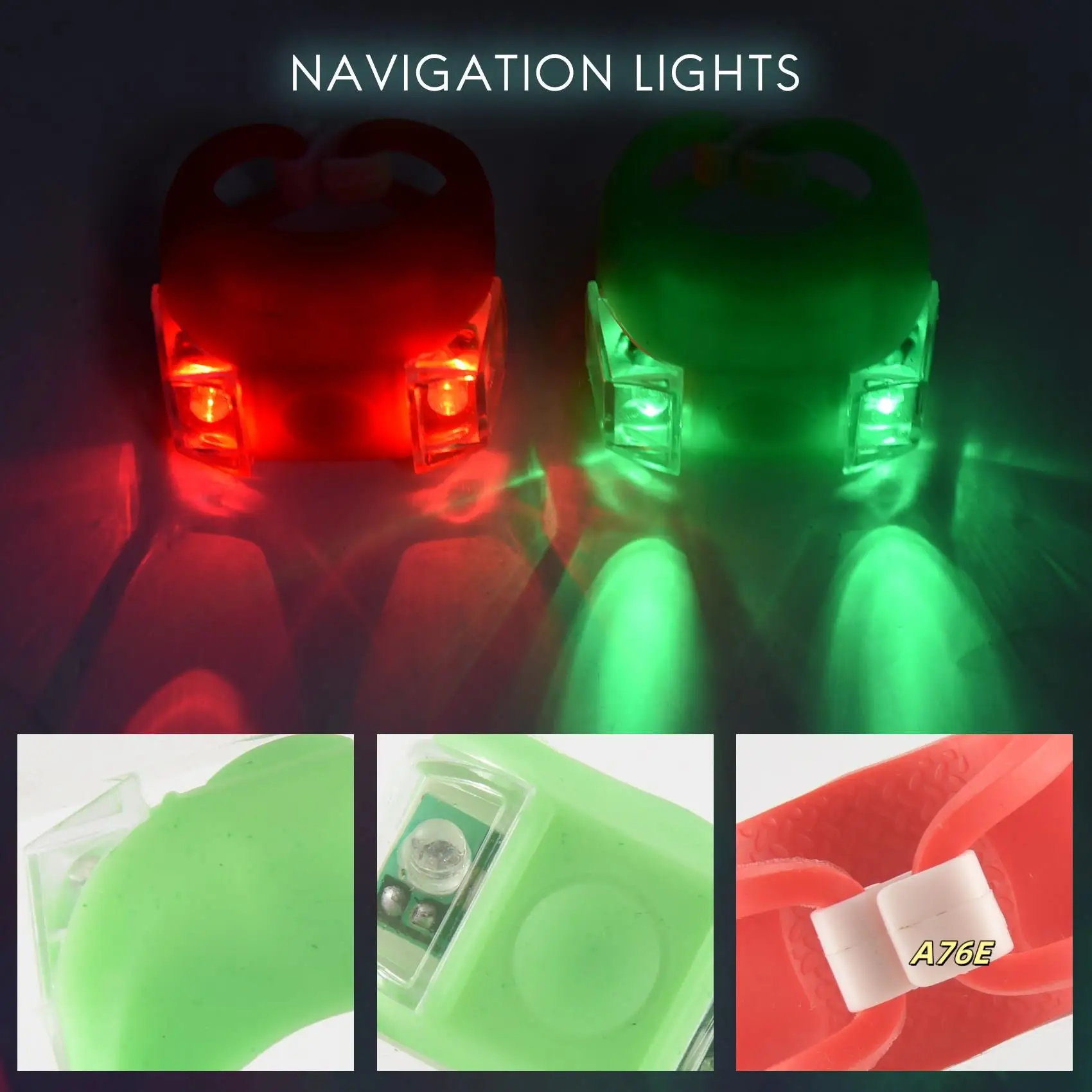 

4 X LED Boat Navigation Lights For Boat Yacht Motorboat Bike Hunting Night Running Fishing