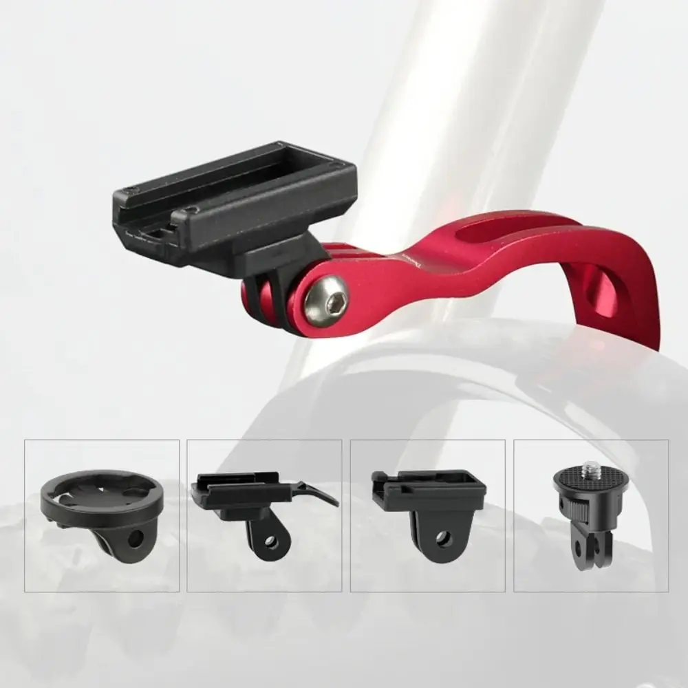 Aluminum Alloy Bicycle Front Light Holder Black Red Uni-body Folding Lamp Bracket MTB Accessories for GoPro/ Brompton Cycling