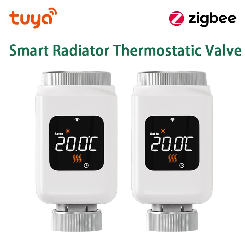 Zigbee Tuya Thermostat Radiator Valve Actuator Smart Life Control Connected Thermostatic Supports Alexa  Google Home Assistant