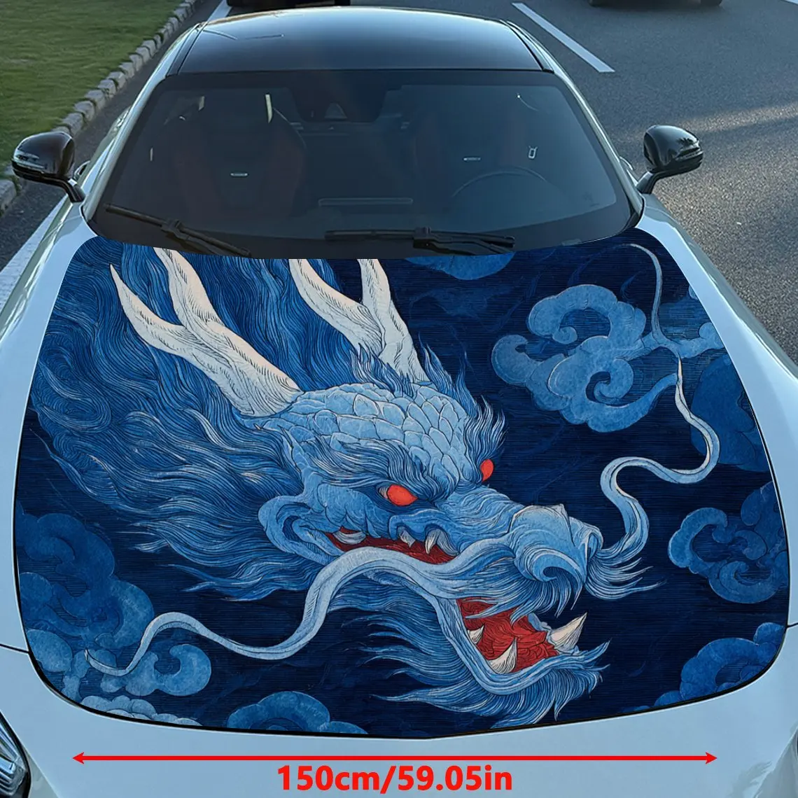 Car Decals Dragon with a Striking, Traditional Chinese - style Artistic Design, Showcasing a Dynamic and Mythical Presence Car H