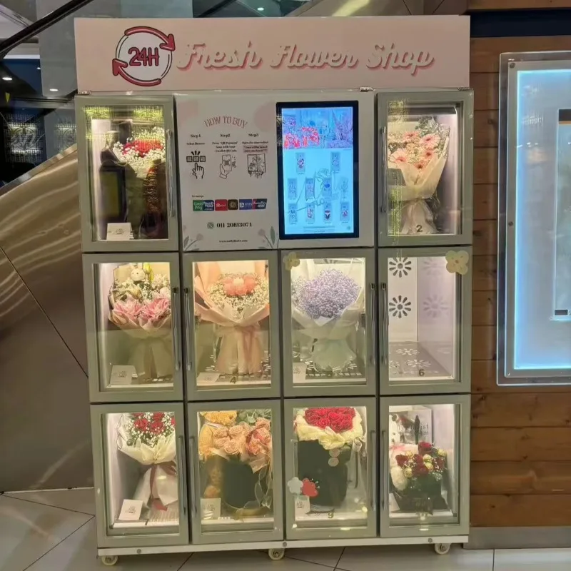 Fresh Flower Vending Machine -Equipped WithTemperature Control Systems to Slow Flower Wilting, Serving Floral Business Operators