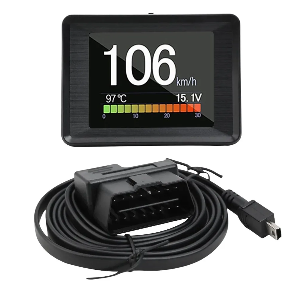 Car Digital Computer Trip Display Speeds Fuel Consumption Temperature Gauge OBD2 Scanner Meter Temperature Gauge