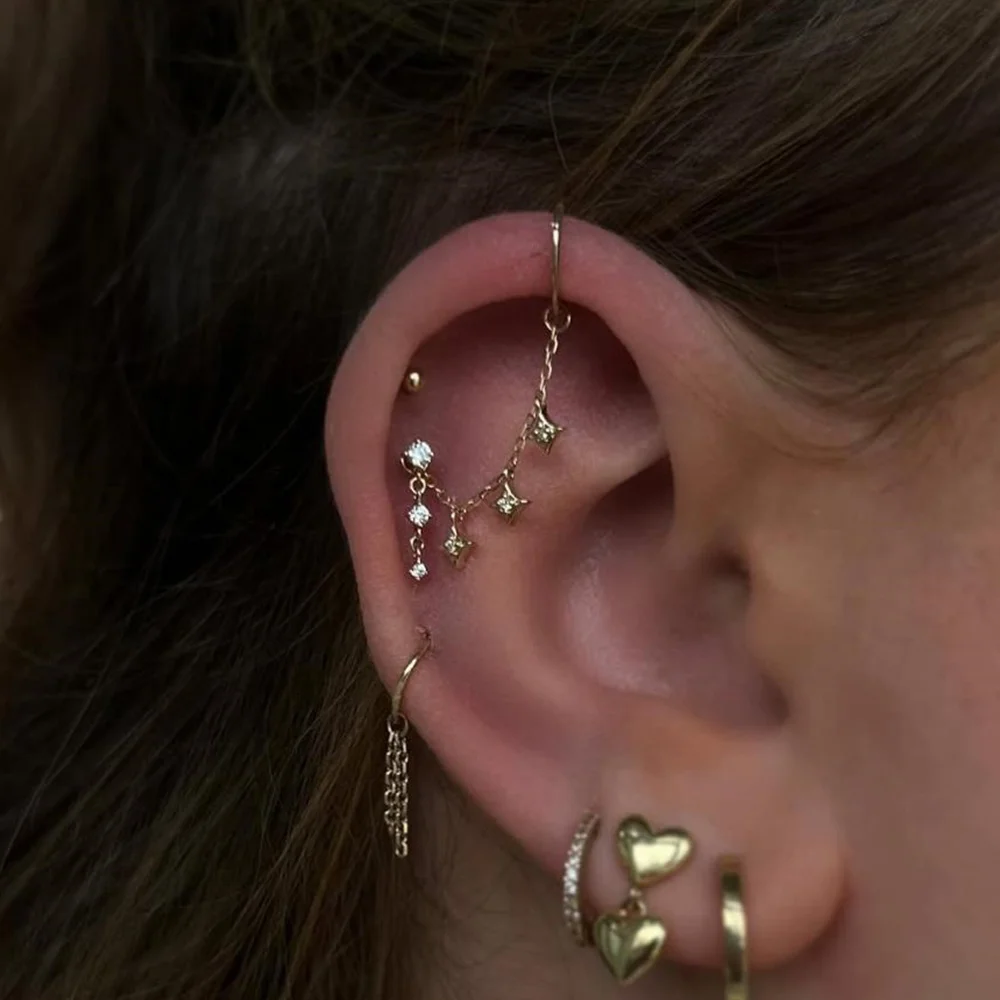 AIDE 1 Stück 925 Sterling Silber Ersatzteile Ketten Teil für Ohrstecker Piercing Creolen Tropfenohrring Damen Edlen Schmuck Geschenk – Detail 11