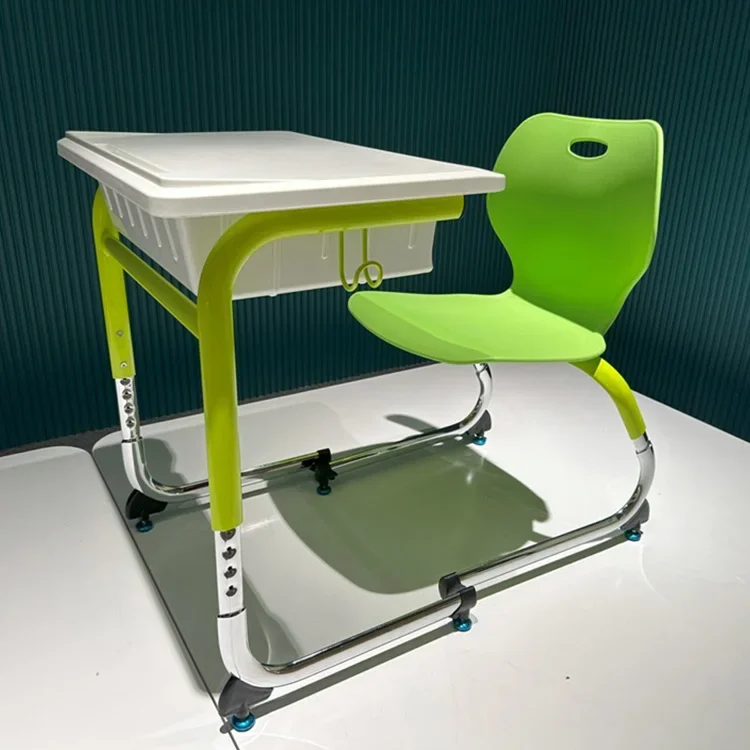 Ensemble bureau et chaise pour étudiants, meubles scolaires durables, bureau et chaise pour salle d'irritation, simple et moderne