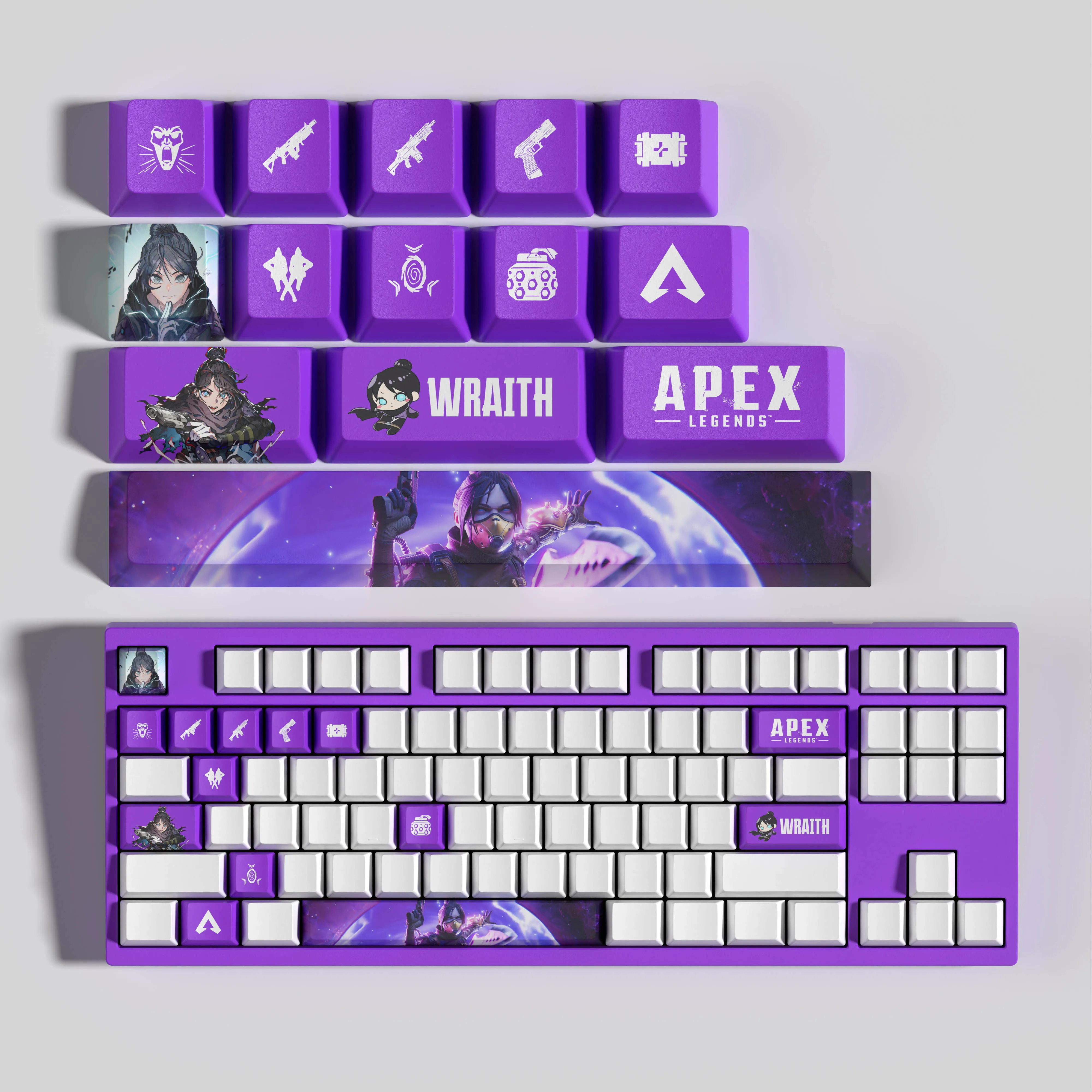 WRAITH KEYCAPS APEX keycaps 14KEYCAPS  OEM Profile Apex Legends Keycaps for mechanical keyboard