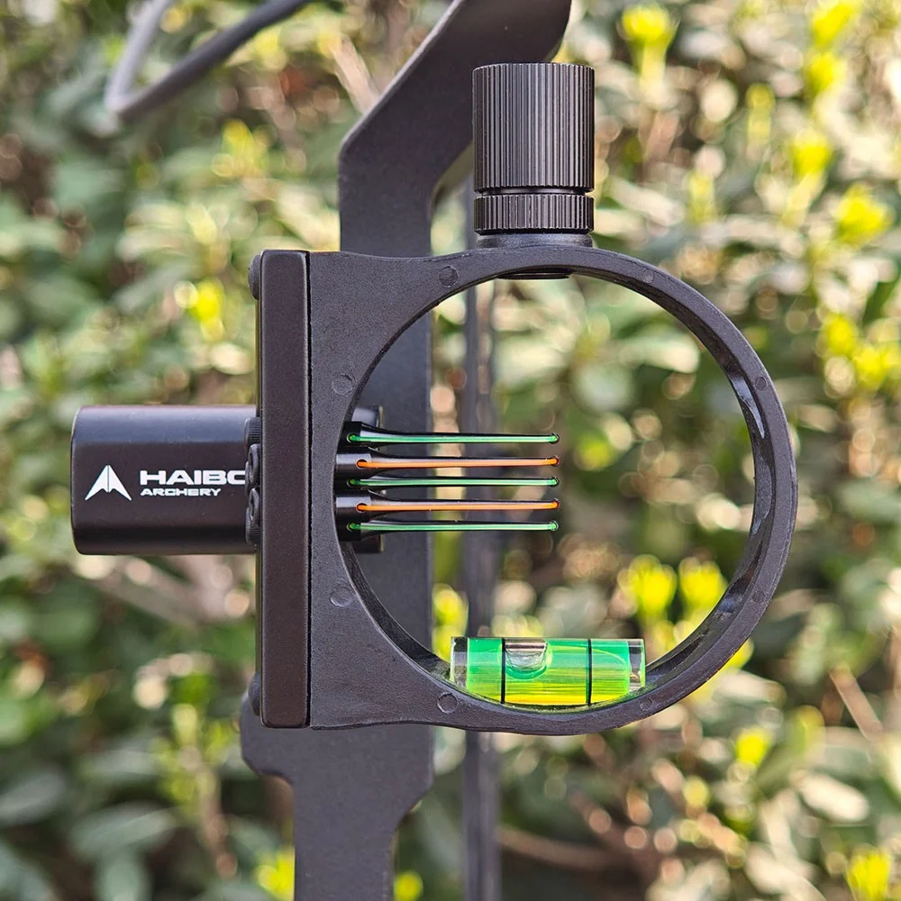 Fotografia 3: Mira de Arco Composto CNC de 5 Pinos com Fibra Óptica de 0,019 polegadas, Ajustável para Destros, para Tiro com Arco, Caça e Alvo Competitivo
