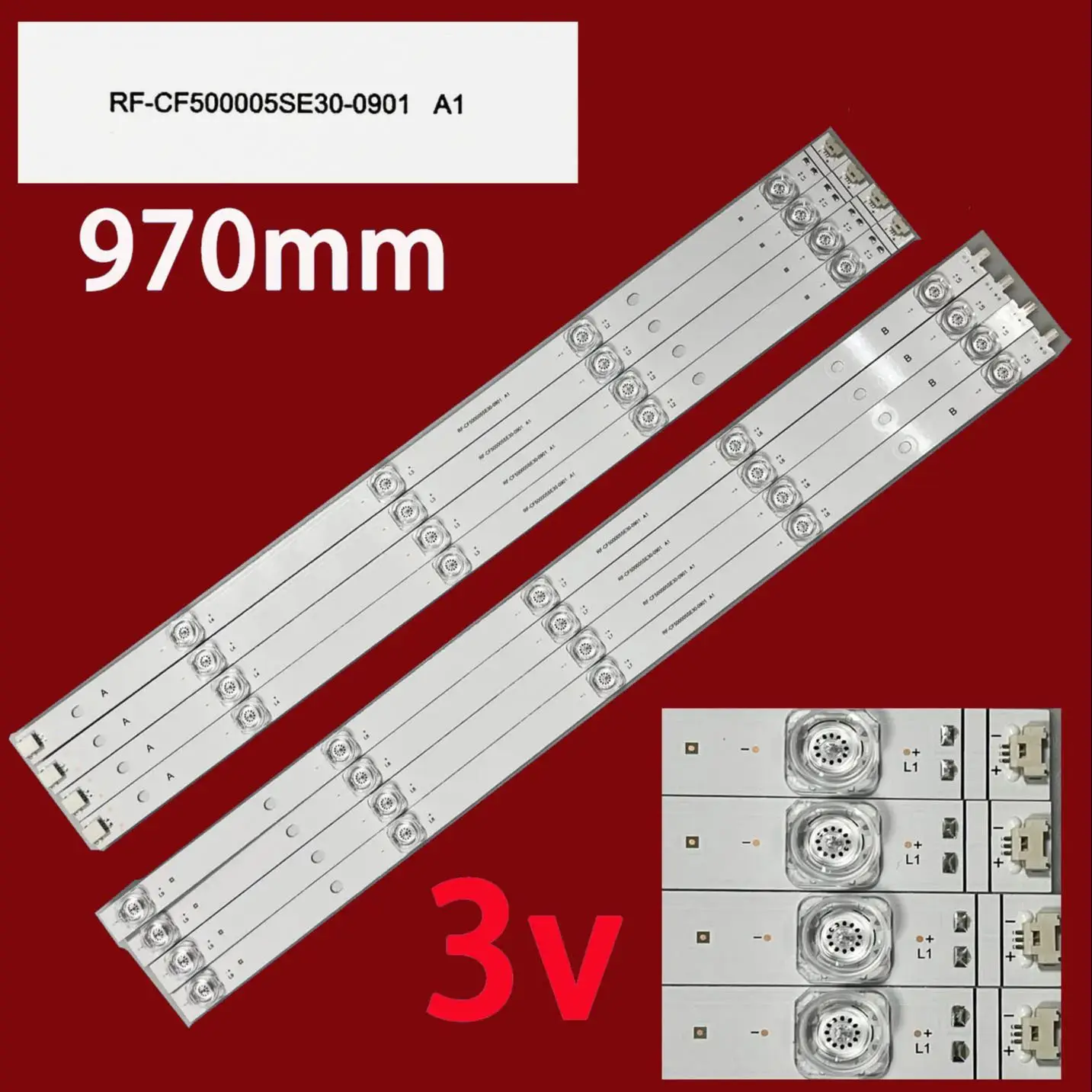 LED Backlight Strip For RF-CF500005SE30-0901 A1 TH-50HX700B JVC LT-50VA8035 50UK4B63DB 50UL4B63DG TX-50HX600EZ UNA50GV210I