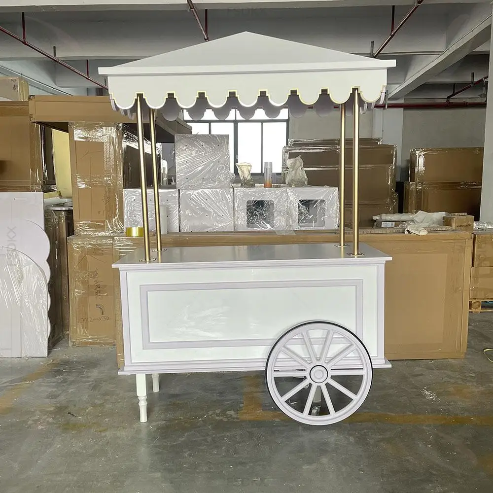 Online Shopping Customized Flower Candy Carts With Wheels for Wedding Children Dessert Party Decoration