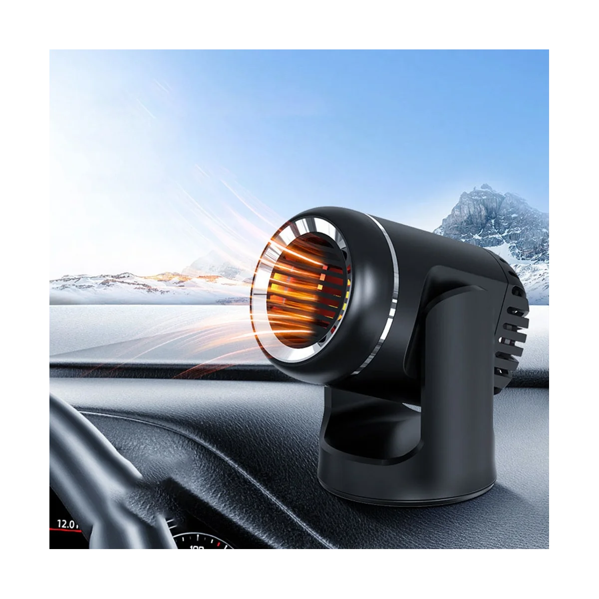 Car Glass Defogger Car Heater Car Defroster 12V Quick Heat Cold Heater Hairdryer Heater Electric Heater